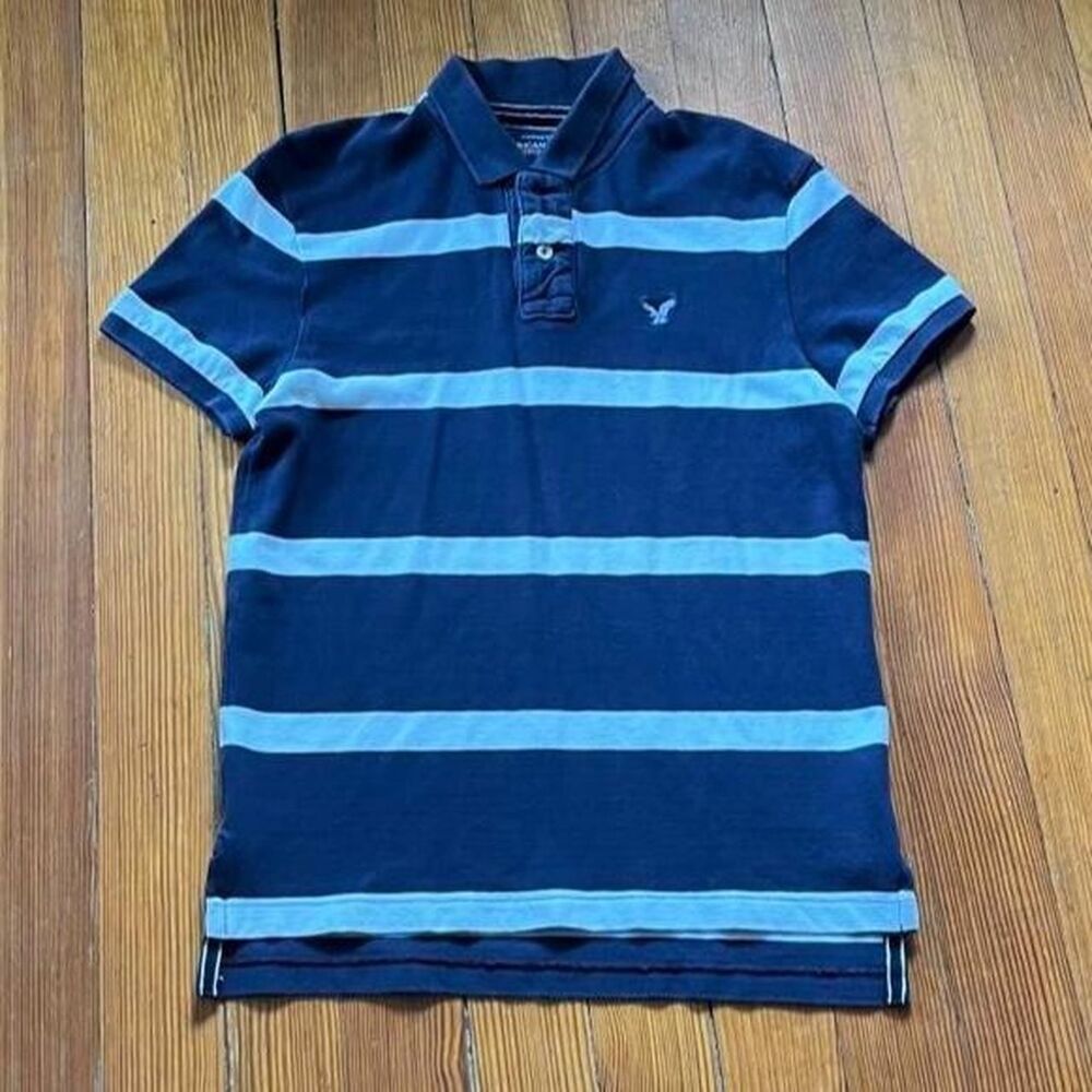 American-eagle Men's Blue and Navy Polo-shirts